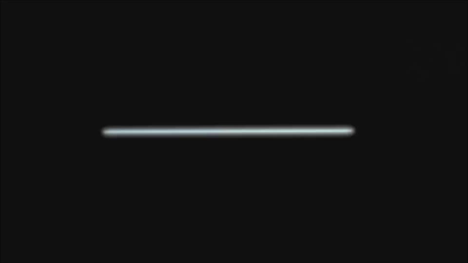 A thin line of light across a black frame